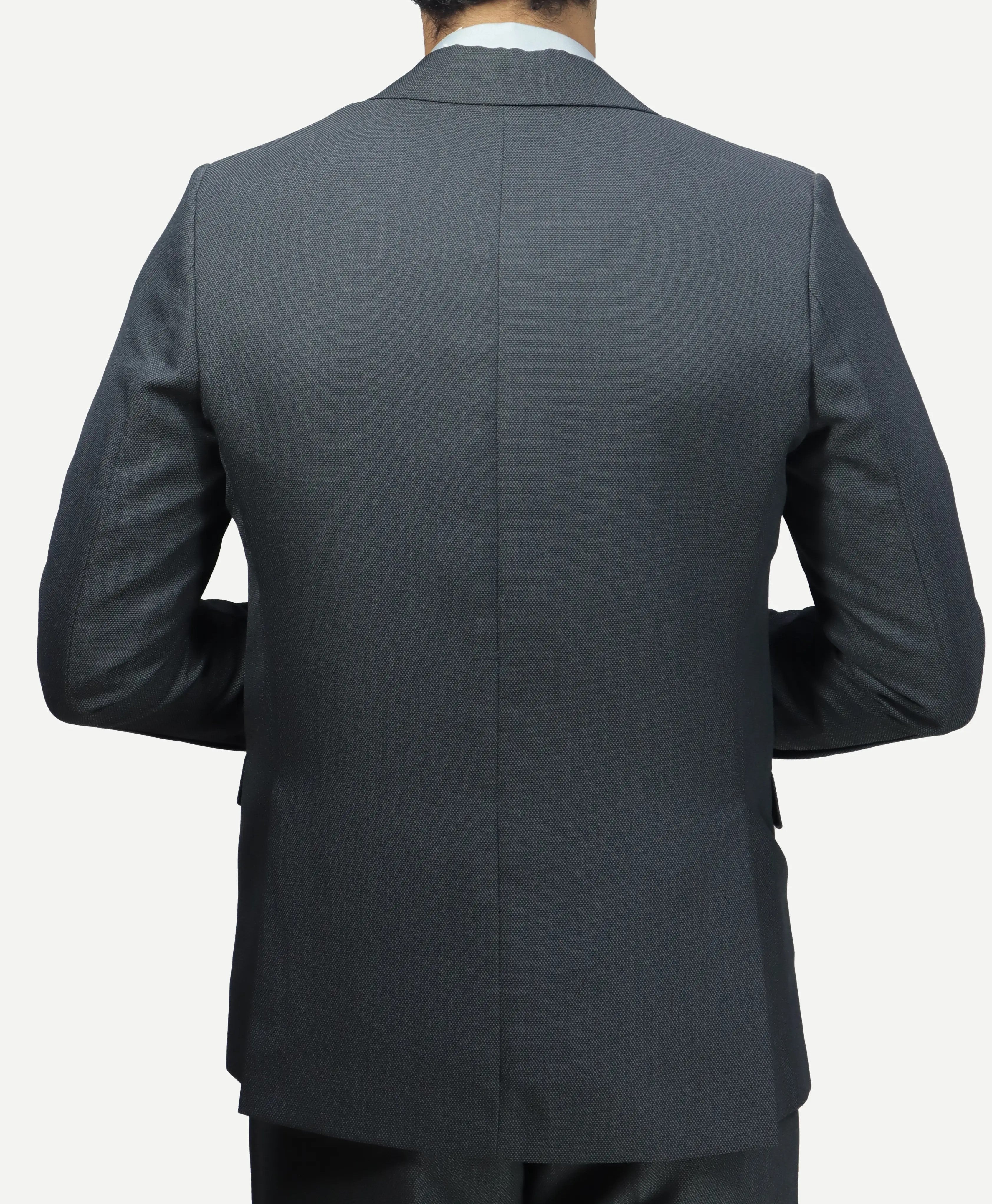 بدلة رجالي رمادي– قماش بيكا، زرار واحد Regular Fit