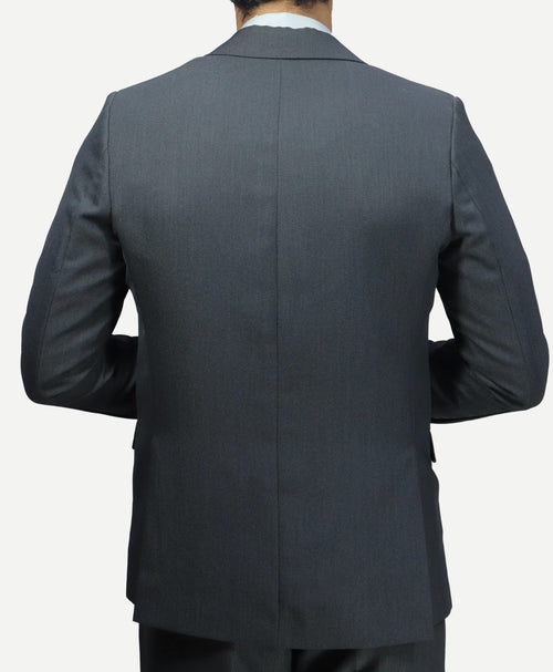 بدلة رجالي رمادي– قماش بيكا، زرار واحد Regular Fit