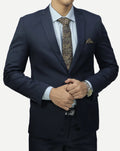 بدلة رجالي كحلي– قماش ناعم، زرار واحد Regular Fit